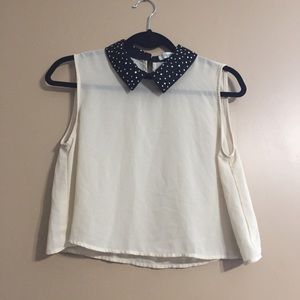 💟3/$10 FOREVER 21 sheer collared top